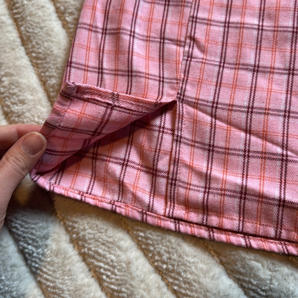 Pink Plaid Women's Skirt - Picture 2 of 3
